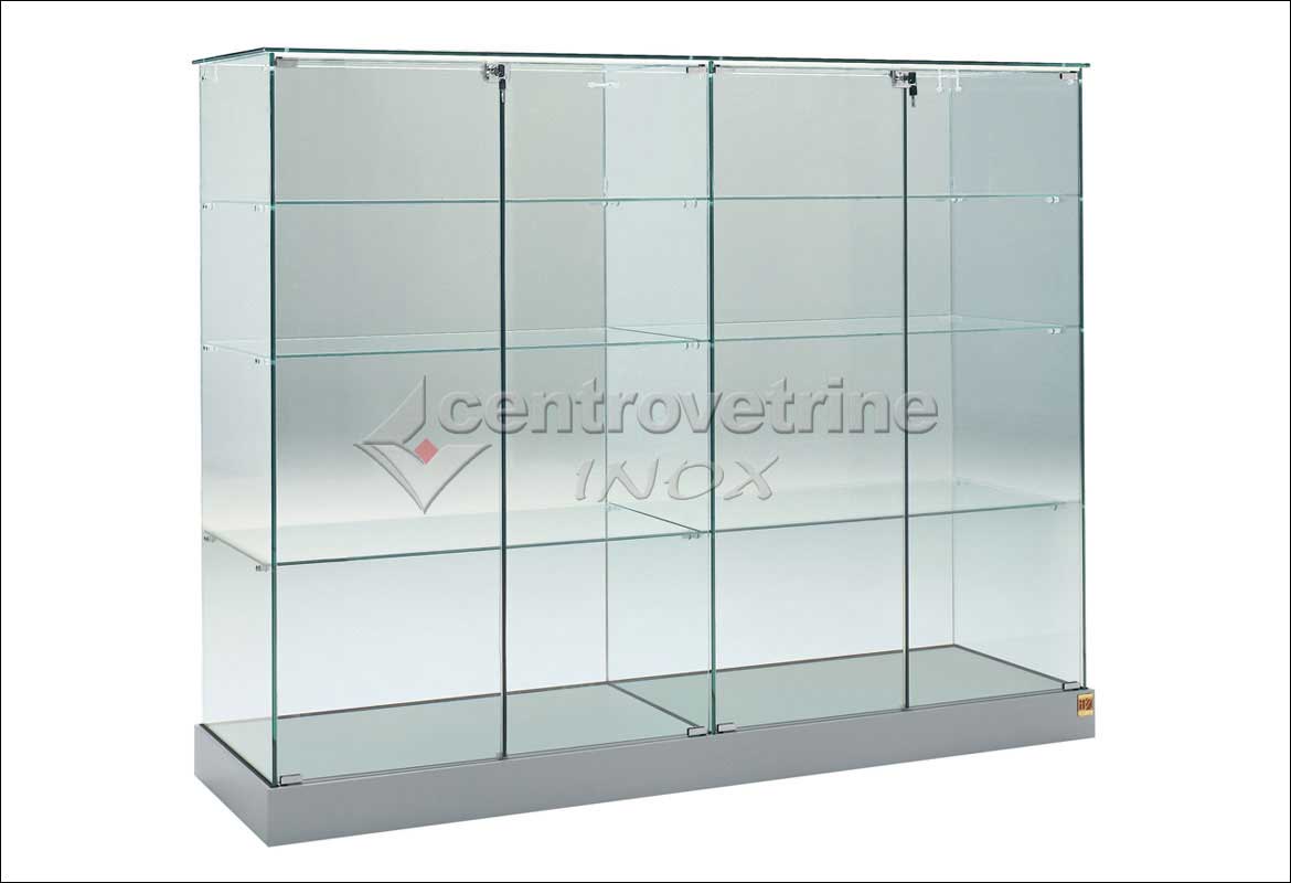 VETRINA ESPOSITIVA serie LAMINATO:MODELLO 160/C2 arredamenti centro vetrine inox teramo abruzzo